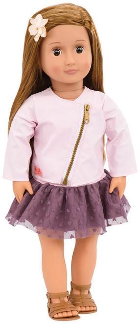 아워제너레이션 핑크가죽쟈켓 비엔나 아기인형, 혼합 색상, 1개