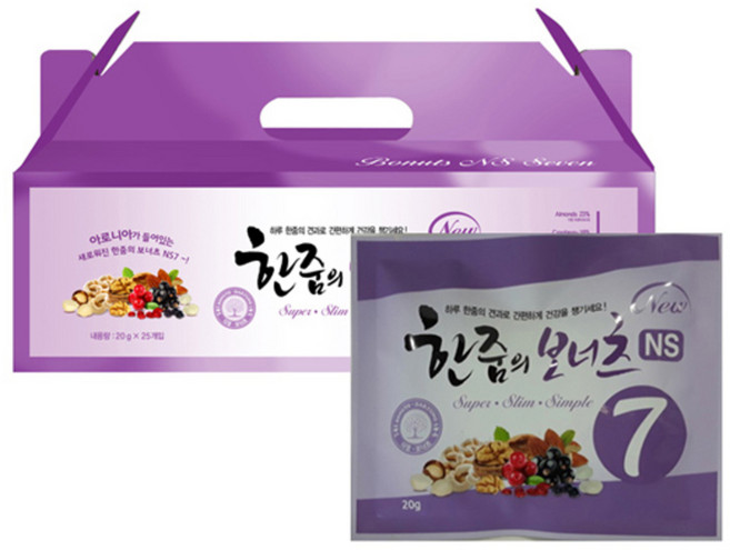 한줌의 보너츠 NS7 견과 선물세트, 20g, 25개입