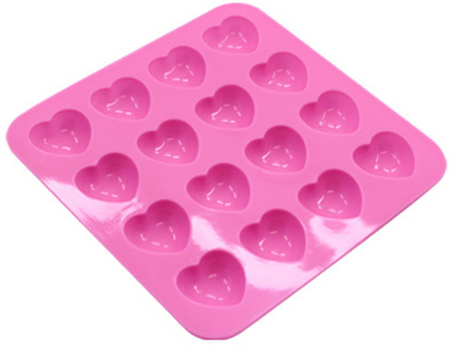 Pamire 하트 실리콘 초콜릿 몰드, 핑크, 1개