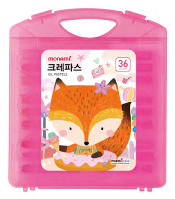 모나미 모니주 크레파스 여, 36색, 1개