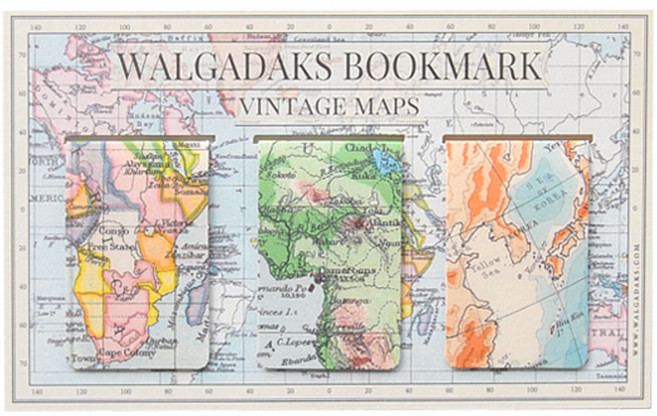 왈가닥스 마그네틱 북마크 3p, 빈티지맵, 1세트