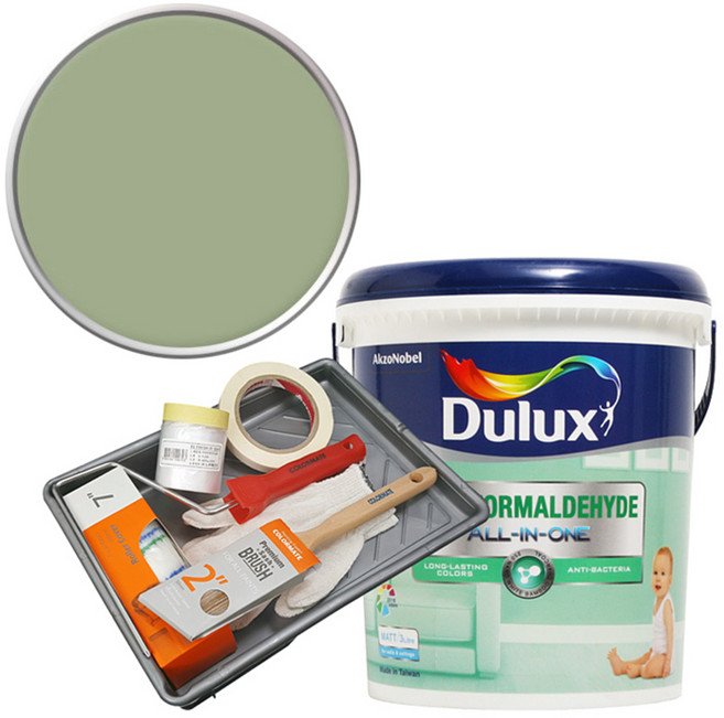듀럭스 안티 포름알데히드 페인트 세트, Pale Clover, 3L
