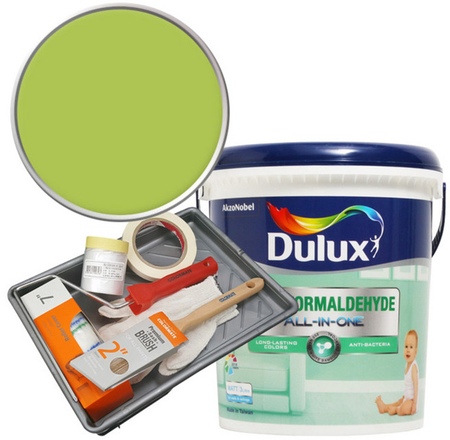 듀럭스 안티 포름알데히드 올인원 페인트 세트, Palmyra, 3L, 1개