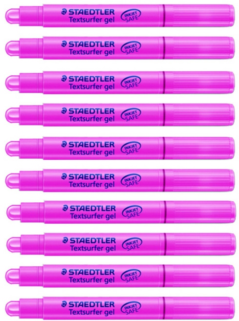 스테들러 텍스트서퍼 겔 고체 형광펜 264, 핑크, 10개