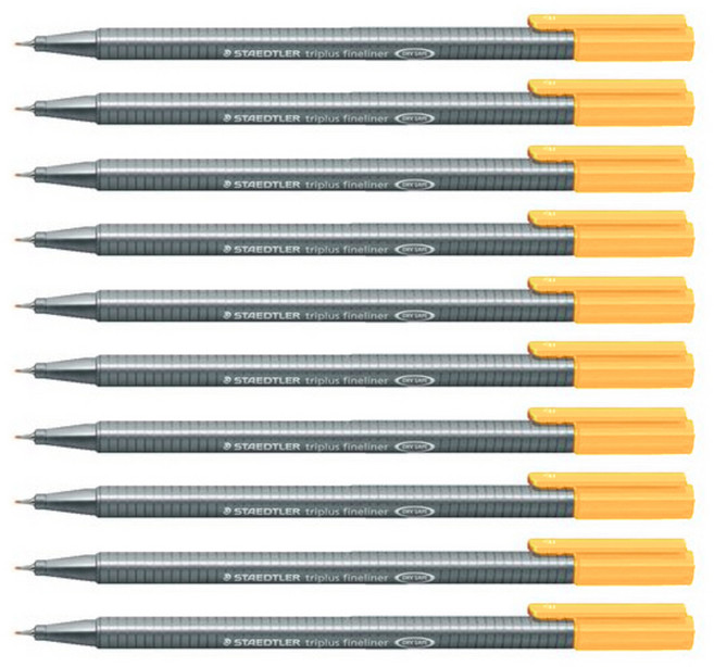 스테들러 트리플러스 화인라이너 334 수성펜 0.3mm, 430peach, 10개