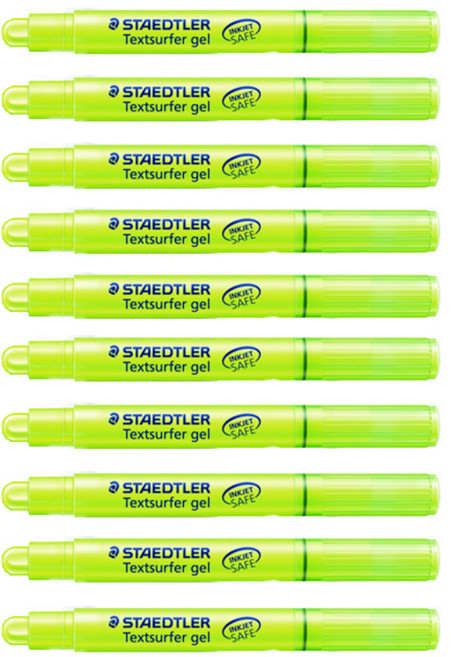 스테들러 텍스트서퍼 겔 고체 형광펜 264, 옐로우, 10개