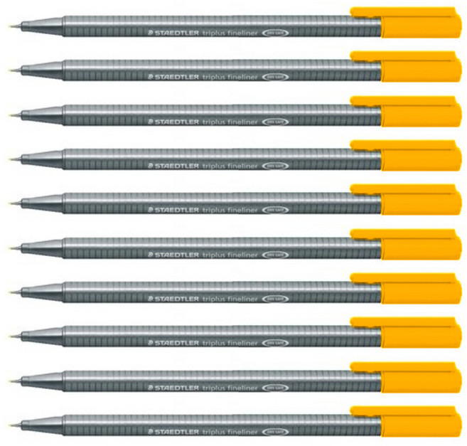 스테들러 트리플러스 화인라이너 334 수성펜 0.3mm, 16goldenochre, 10개
