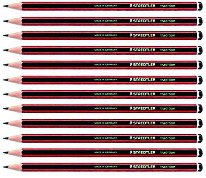 스테들러 트레디션 110 연필 2B, 혼합색상, 12개