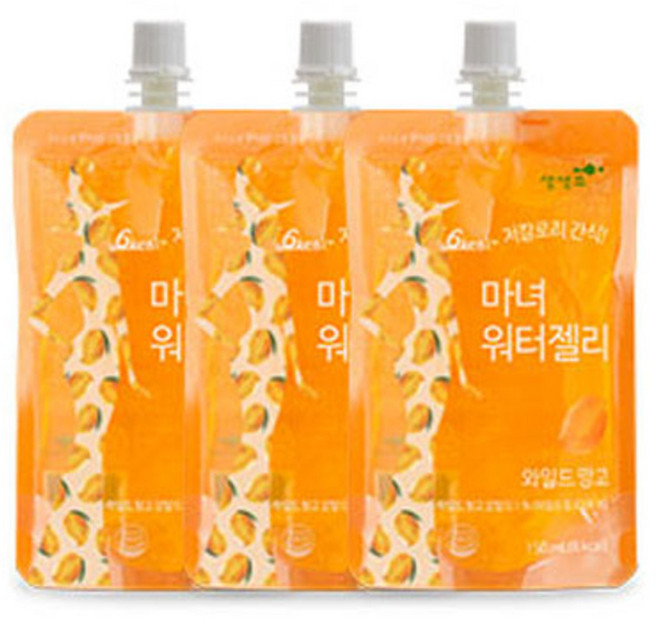 생생초 마녀 워터젤리 와일드망고, 150ml, 3개