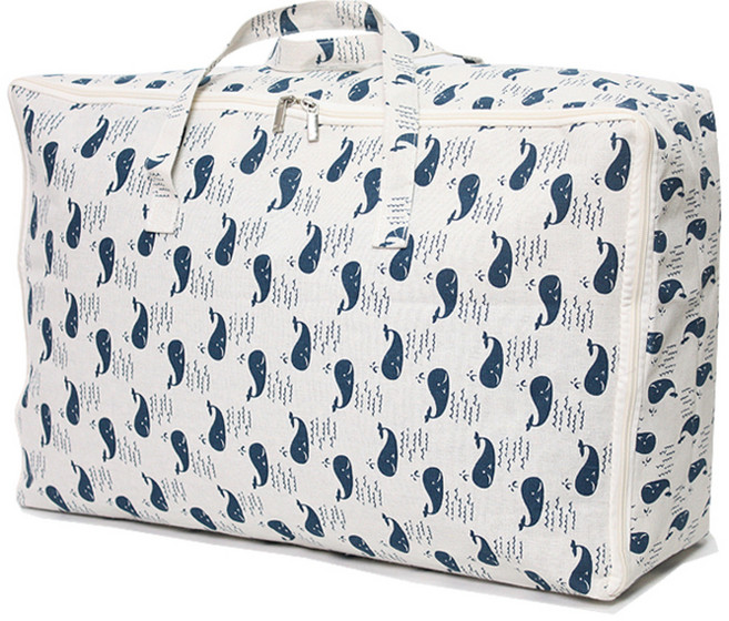 하늬통상 패브릭 이불정리함, 고래, 1개