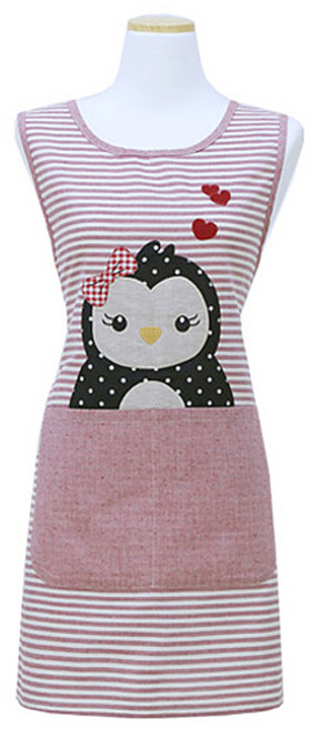 한스빌 펭귄 앞치마, 핑크, 1개