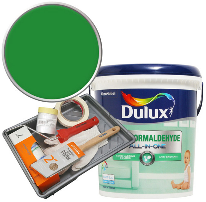 듀럭스 안티 포름알데히드 올인원 페인트 세트, Emerald Isle, 3L