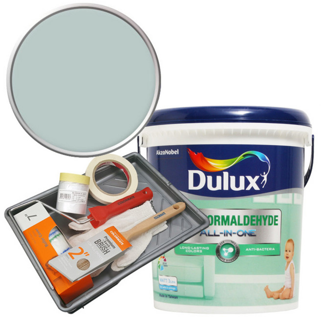 듀럭스 안티 포름알데히드 올인원 페인트 세트, Rainy Sensation, 3L, 1개