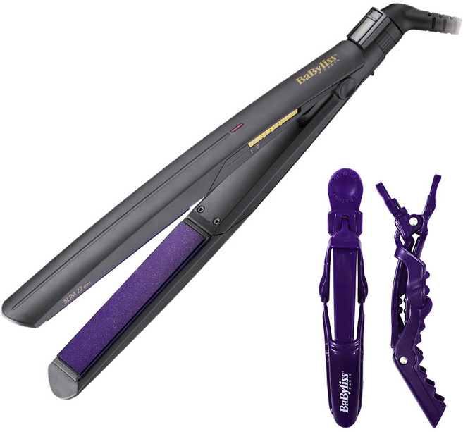 바비리스 22mm 다이아몬드 세라믹 스트레이트너 ST325K + 헤어클립 2p, 혼합 색상