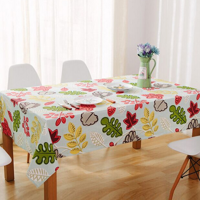 이코디 정글 플랜츠 테이블 보, 블루리프, 145 x 145 cm