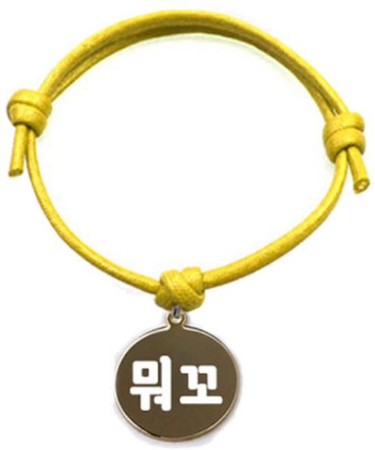 펫츠룩 굿모닝 옐로 반려동물 목걸이 M + 메탈원형 팬던트 M, 골드(뭐꼬), 1개