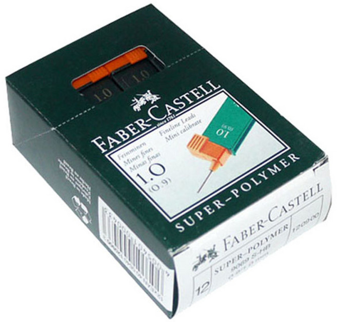 파버카스텔 슈퍼폴리머 1.0 샤프심 HB, 0.9mm, 12개