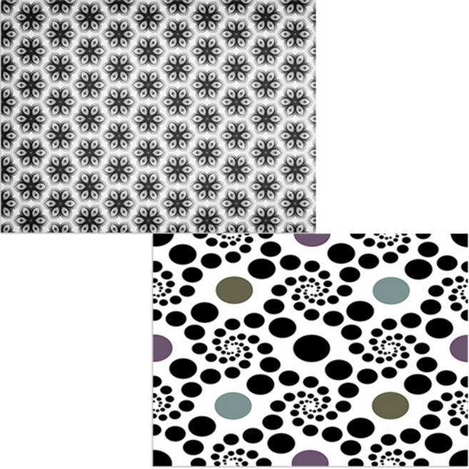 벨라 실리콘 식탁매트 동굴이 + 블랙패턴, 혼합 색상, 385 x 285 mm, 두께 1mm