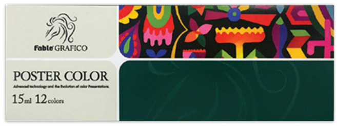 동아 포스터칼라 파블그라피코, 15ml, 12색