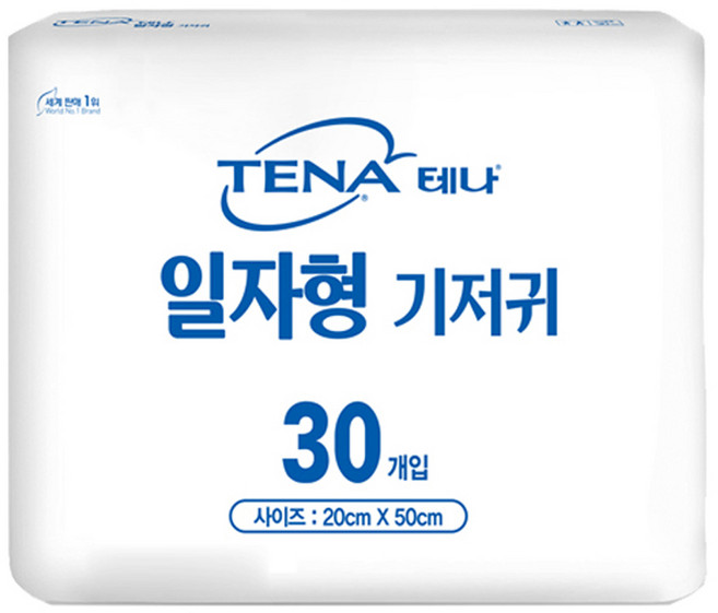 테나 일자형 성인기저귀 서브패드 남녀공용, 30매입, 1개, 20cm x 50cm