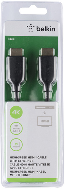 벨킨 금도금 HDMI 고속 이더넷 케이블 F3Y021bt, 1개, 2m