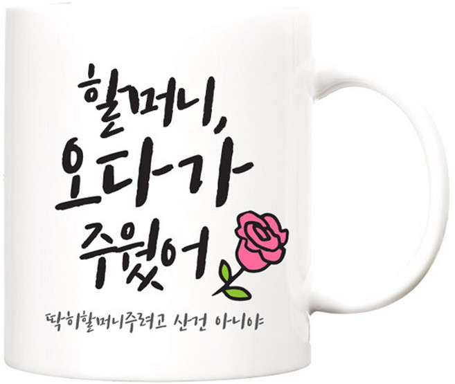 TBL 만수무강 카네이션 머그컵 300ml, 할머니, 1개