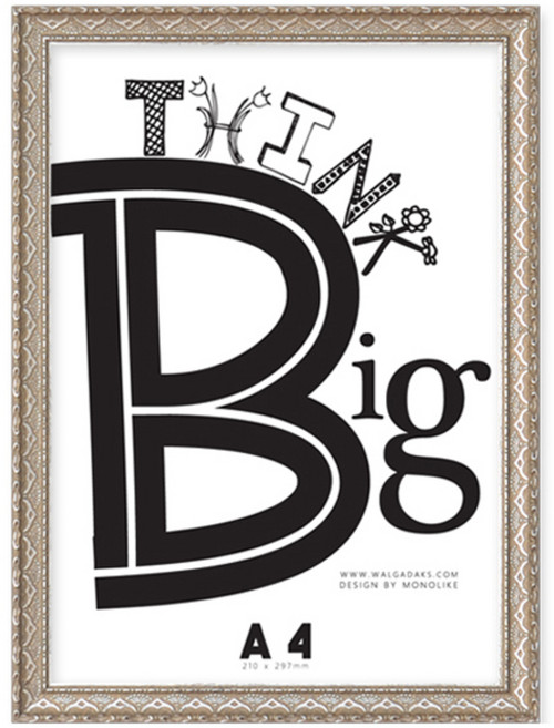 왈가닥스 앤틱 포토 프레임 A4, 플라워 실버