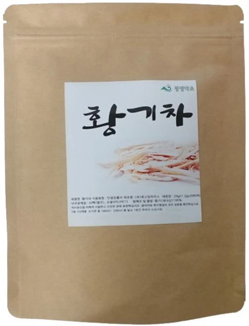 청명약초 황기차 티백 국내산, 1.2g, 20개입, 1개 - 쿠팡