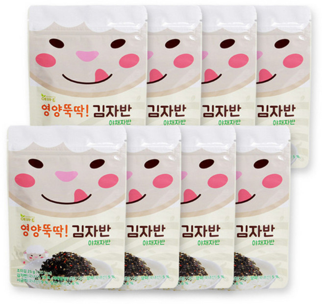 에바토 영양뚝딱 김자반 25g, 야채자반, 8개입