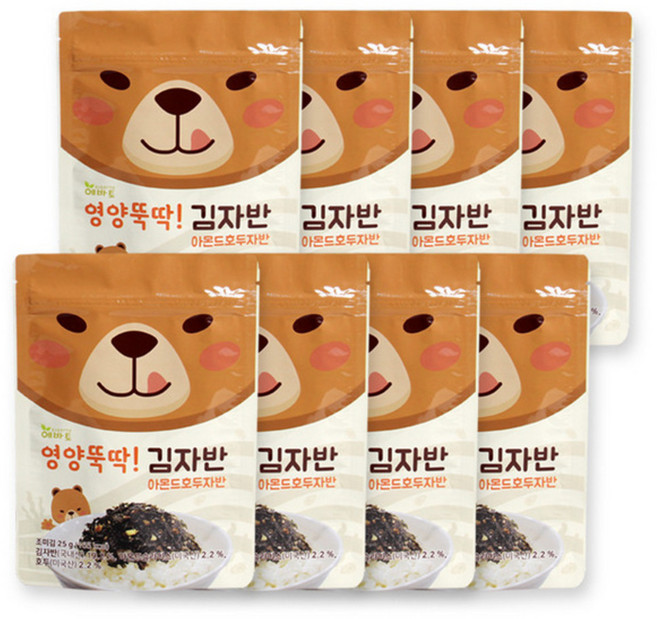 에바토 영양뚝딱 김자반 25g, 아몬드호두자반, 8개