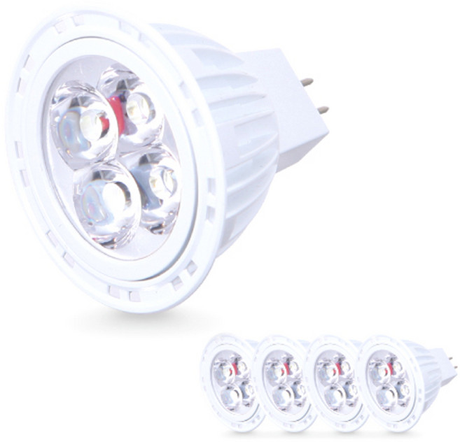 씨티오 LED MR16 램프 4W, 주광색(형광등색), 5개