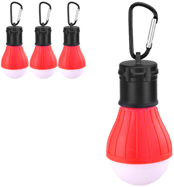 블럭마트 LED 캠핑전등 고리형, 레드, 4개