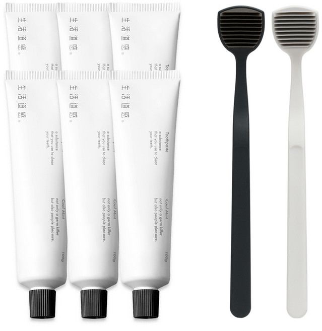 생활도감 치약 6p + 혀클리너 2p, 1세트