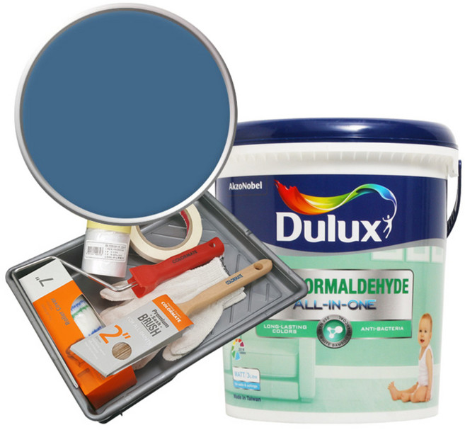 듀럭스 안티 포름알데히드 올인원페인트 세트, Condor Blues, 3L, 1개
