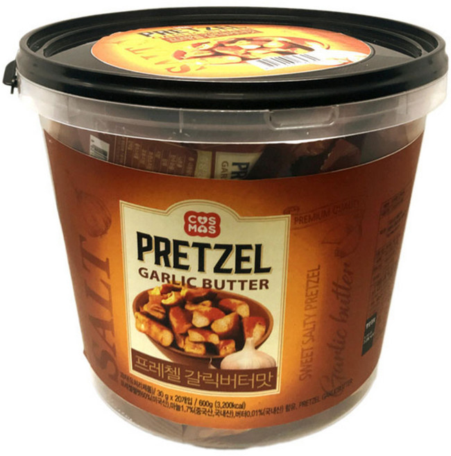 코스모스제과 JAR 프레첼 갈릭버터맛, 30g, 1개