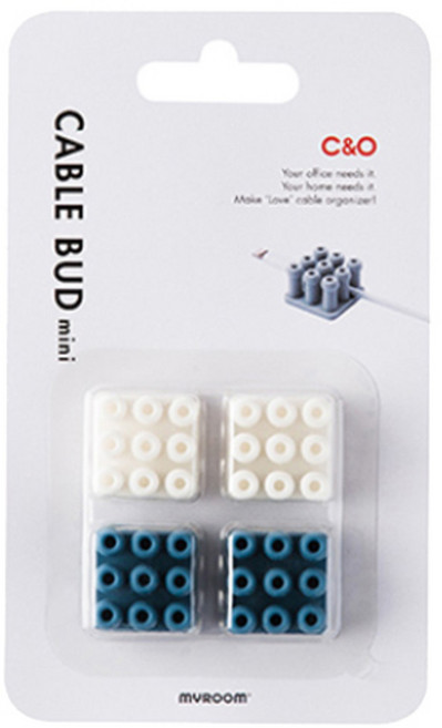 마이룸 케이블 버드 미니 정리소품 4p, 1개, IVORY + MINT