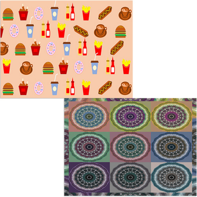 벨라 실리콘 식탁매트 2p 동그라미패턴 세트, 동그라미패턴, 인스턴트, 385 x 285 mm, 두께 1mm