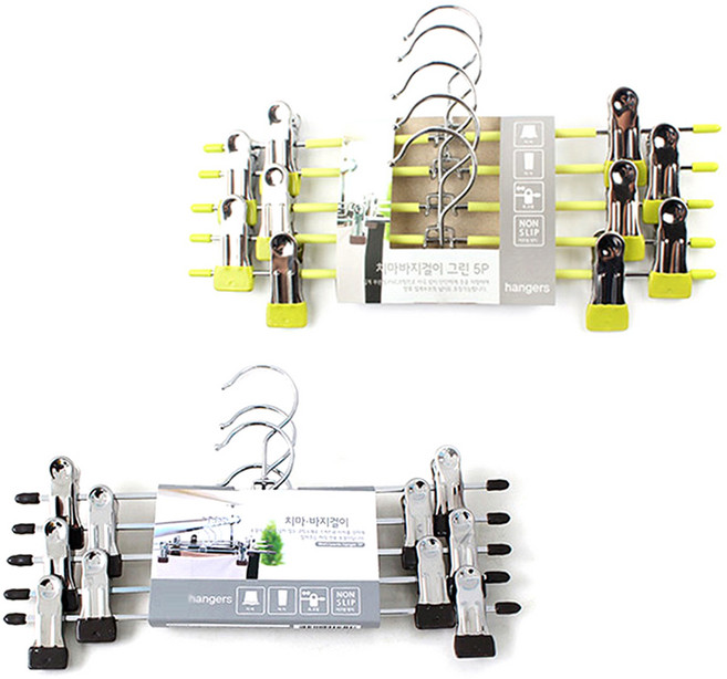 선우랜드 치마바지걸이 그린 15p + 브라운 15p, 혼합 색상, 1세트
