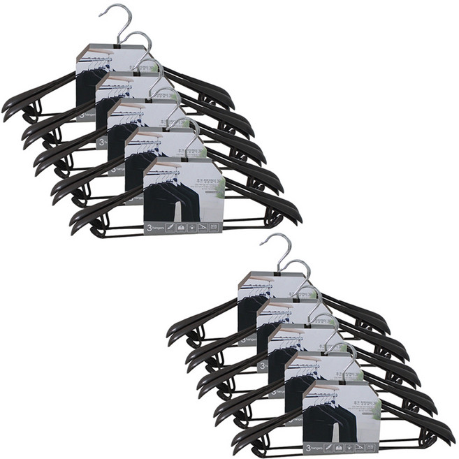 선우랜드 후크정장 옷걸이, 브라운, 30개