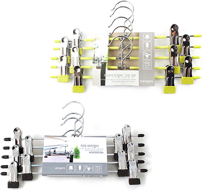 선우랜드 치마바지걸이 그린 20p + 브라운 20p, 혼합 색상, 1세트