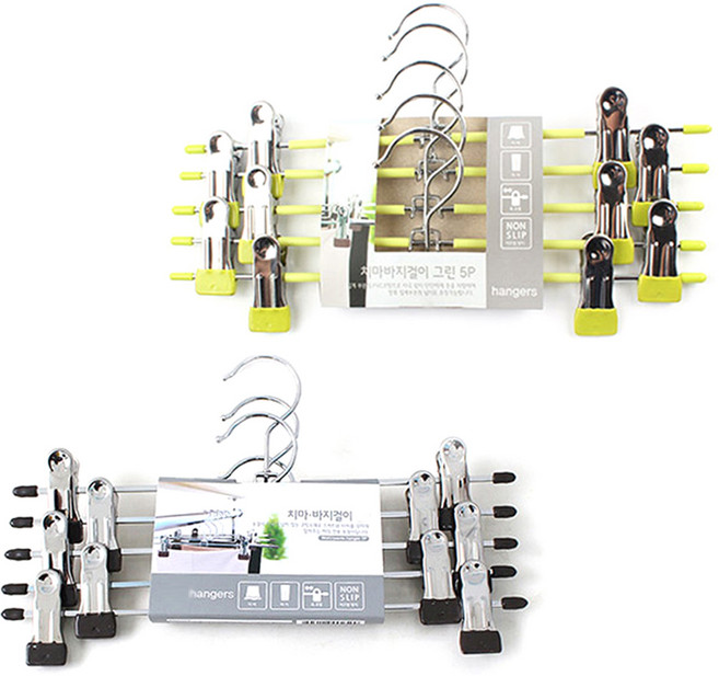 선우랜드 치마바지걸이 그린 5p + 브라운 5p, 혼합 색상, 10개입