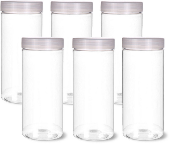 미르코리아 팜스원형 밀폐용기 화이트, 6개, 500ml