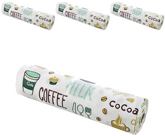 블럭마트 주방 찬장 싱크대 쿠션 방수매트 4p, 블루