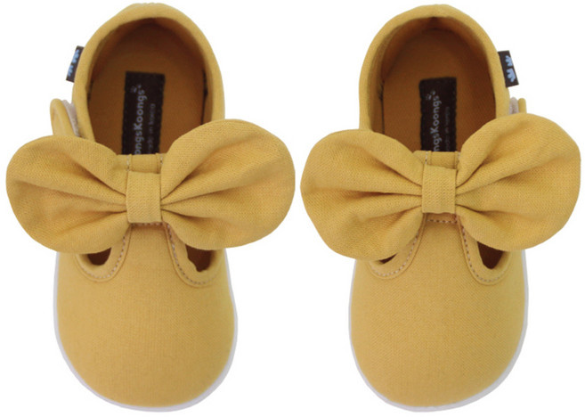 쿵스쿵스 유아동용 T스트랩 허니 리본 스니커즈