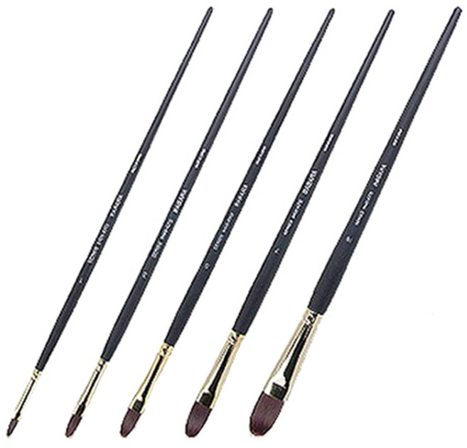 바바라 아크릴붓 9400KFG 5본조, 5본조(1호, 3호, 5호, 7호, 10호), 1세트