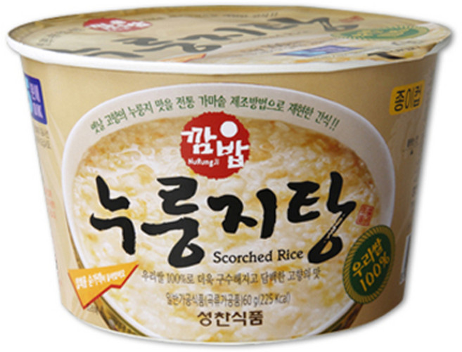 성찬식품 즉석 깜밥누룽지탕 컵, 60g, 1개