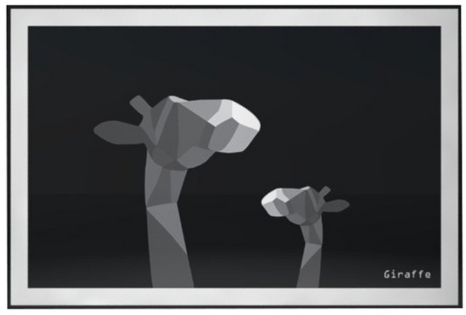 명신산업 웰룸 주방 아트보드 시트지 기린 블랙, 1개