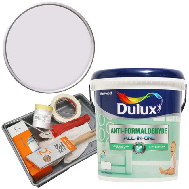 듀럭스 안티 포름알데히드 올인원 페인트 세트, Magnificent Mauve, 3L, 1개