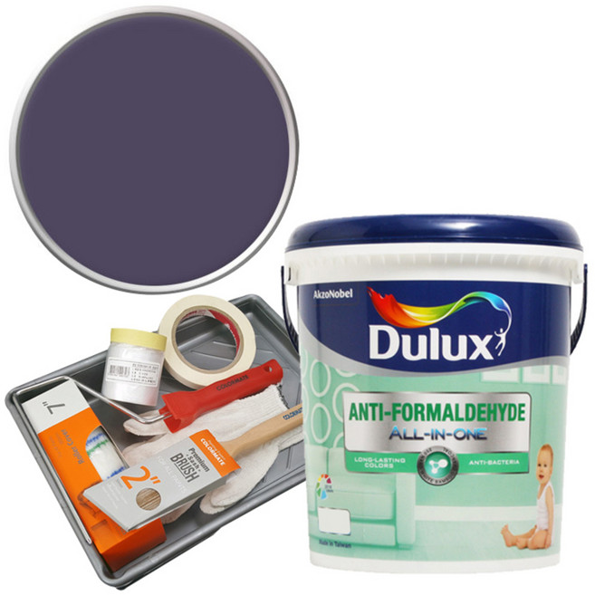 듀럭스 안티 포름알데히드 올인원 페인트 세트, Grape Cocktail, 3L, 1개