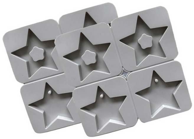 실리콘 몰드 2TYPE 별 타블렛 4구 2p, 랜덤 발송